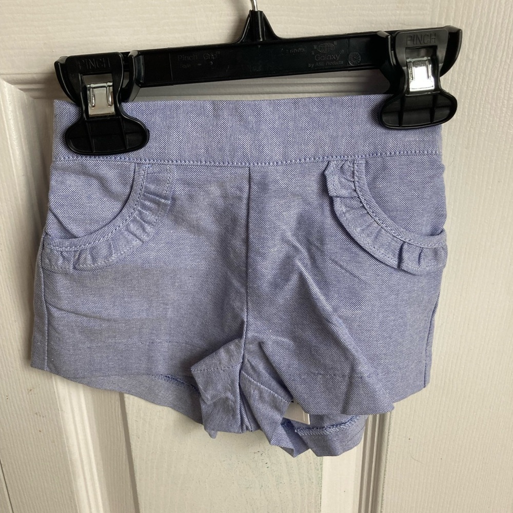 Chambray Blue Baby Girl Shorts